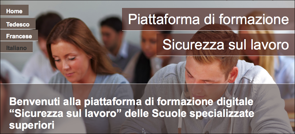 Piattaforma di formazione «Sicurezza sul lavoro»